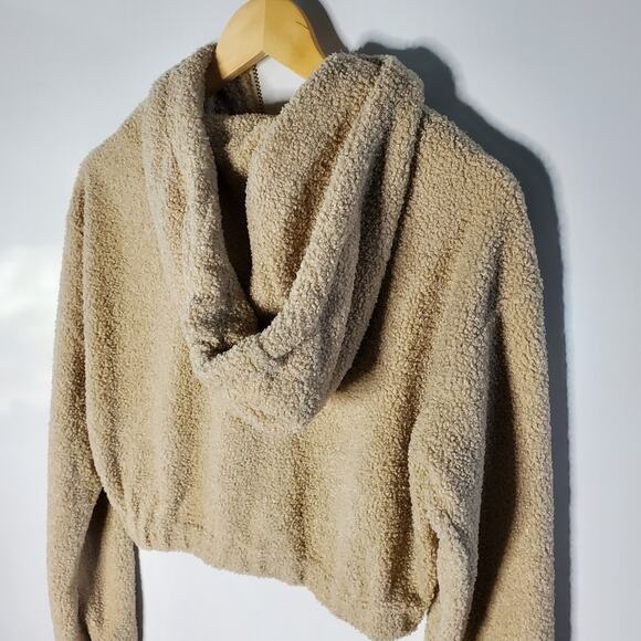 Fashion Nova sherpa cropped zip up hoodie Size Med In Great condition - Picture 4 of 6
